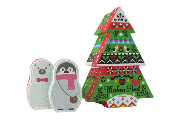 Merry Christmas accessories tree-shape packaging box